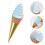 2Stk PVC Fake Eiscreme Kegel , Perfektes Dekoobjekt & Requisite 11