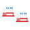 2Sets Testbuizen Rood Met Plastic Houder Geschikt Voor Lab Opslag 9