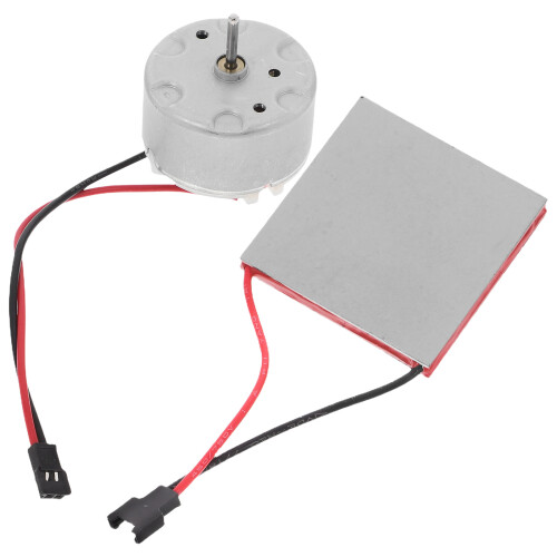 4Sets Universal Kaminlüfter Motor Ersatz Set Metall in Silber 2