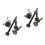 2Sets Luftmeißel Hammer Satz Schwarz Für Präzises Bohren 9