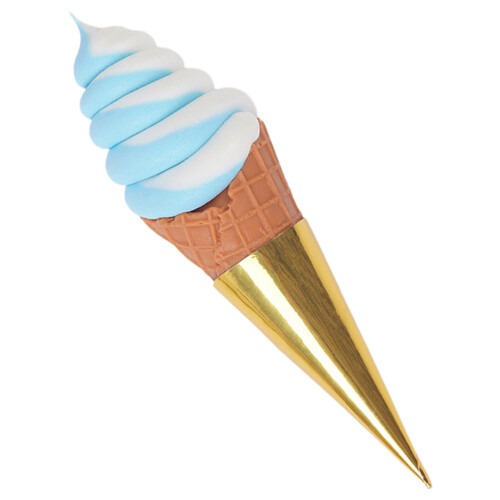 2Stk PVC Fake Eiscreme Kegel , Perfektes Dekoobjekt & Requisite 2