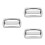 3Pièces Boucle D Ceinture Argent Acier Antidérapant 8