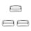 3Pièces Boucle D Ceinture Argent Acier Antidérapant 5