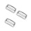 3Pièces Boucle D Ceinture Argent Acier Antidérapant 10