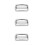 3Pièces Boucle D Ceinture Argent Acier Antidérapant 6