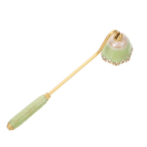 4Pièces Éteignoir Vert Vintage Long Manche Décor Strass 1