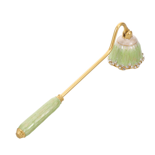 4Pièces Éteignoir Vert Vintage Long Manche Décor Strass 2