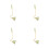 4Pièces Éteignoir Vert Vintage Long Manche Décor Strass 9