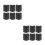 12Ensembles Garde Coins Enceintes ABS Noir 10