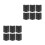 12Ensembles Garde Coins Enceintes ABS Noir 8