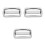 3Pièces Boucle D Ceinture Argent Acier Antidérapant 4