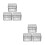 6Pièces Mini Cage Argentée Accessoires Pour Jouets Et Collection 5