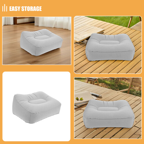 2Pièces Coussin De Pieds Gonflable Portable, Support 2