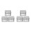 6Pièces Mini Cage Argentée Accessoires Pour Jouets Et Collection 6