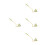 4Pièces Éteignoir Vert Vintage Long Manche Décor Strass 6