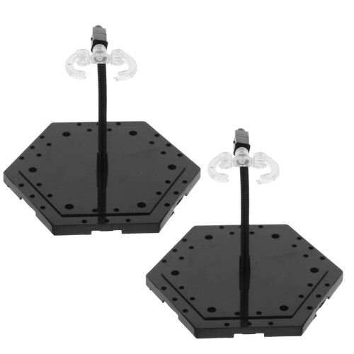 8Pièces Support Réglable Plastique Noir Pour Figurines D'action Anime 1