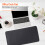 2Pièces Tapis Souris Cuir Noir Multifonction Pour 10