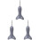 3Pièces Braille ABS Résistant Ensemble Polyvalent 4