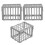 6Pièces Mini Cage Argentée Accessoires Pour Jouets Et Collection 3