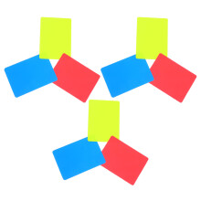 18Pièces Cartes Arbitre Multicolores Résistantes Pour Compétition