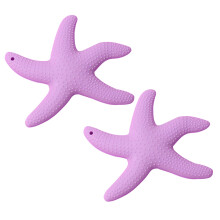 4Pièces Anneaux À Mâcher Bébé Silicone Violet Étoile De