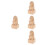 4Pièces Finials Déco Bois Khaki Sculptés Pour Intérieur 6