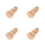 4Pièces Finials Déco Bois Khaki Sculptés Pour Intérieur 4