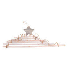 4Pcs Xmas Rope Ladder Hanging White Wood Tree Branch Decoration