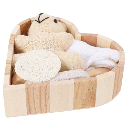 2Ensembles Kit Bain Voyage Bois Et Eponge 1