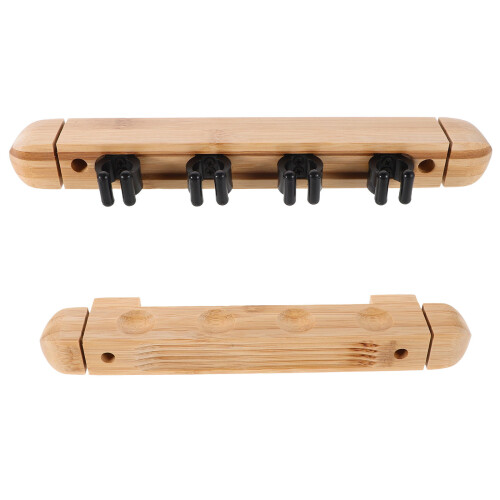 3Ensembles Support Mural Bois Khaki Pour Queues De Billard 4 Trous 1