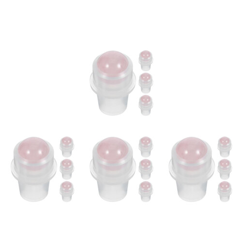 16Pièces Boules Roll-on Quartz Rose Pour 10Ml 2