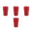 4Pièces Cendrier Plastique Rouge Design Moderne Et Portable 5