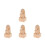 4Pièces Finials Déco Bois Khaki Sculptés Pour Intérieur 8