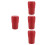 4Pièces Cendrier Plastique Rouge Design Moderne Et Portable 6