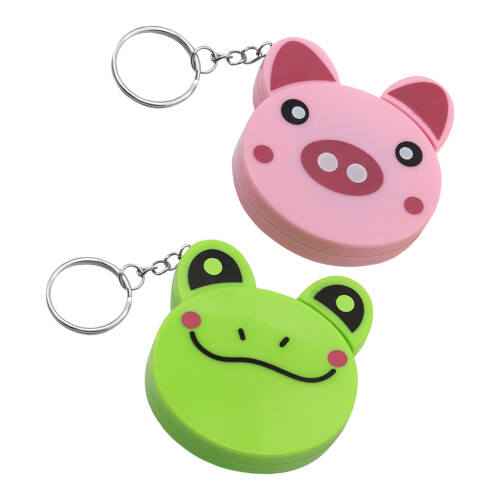 8Pièces Mini Mètre Mesure Rétractable Clé Enfant Design Mignon ABS