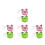 8Pièces Mini Mètre Mesure Rétractable Clé Enfant Design Mignon ABS 7