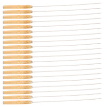 30Pièces Brochettes Kebab Acier Bois Beige Pour Barbecue