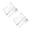 12Pièces Ensemble Mesure Étudiant Polyvalent Plastique Transparent 7