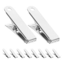 2Pièces Clips Métal Argentés Mini -Câbles Robustes