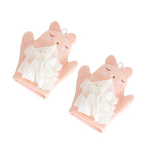 4Pièces Exfoliants Enfants Rose Doux Éponge Bain Rapide Sèche