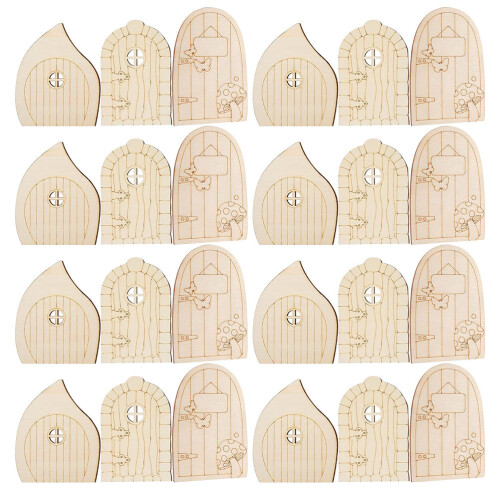 180Pièces Portes Miniatures Bois À Décorer Pour De