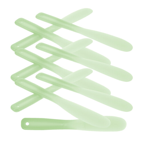 40Pièces Spatules Silicone Vert Outils Mélange Cosmétiques