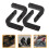 8Pièces Support Poids Barbell Mural Noir PP Compact Fiable 10