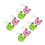 8Pièces Mini Mètre Mesure Rétractable Clé Enfant Design Mignon ABS 4