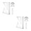 12Pièces Ensemble Mesure Étudiant Polyvalent Plastique Transparent 5