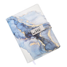 4Pièces Carnet Verrouillable Papier Et PU Pour Notes