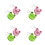 8Pièces Mini Mètre Mesure Rétractable Clé Enfant Design Mignon ABS 8