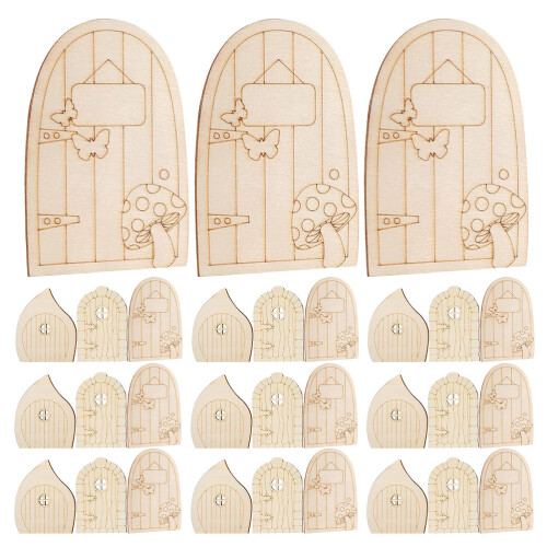 180Pièces Portes Miniatures Bois À Décorer Pour De 2