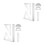 12Pièces Ensemble Mesure Étudiant Polyvalent Plastique Transparent 6