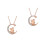 2Pièces S925 Argent Rhinestone Mode Élégante 5